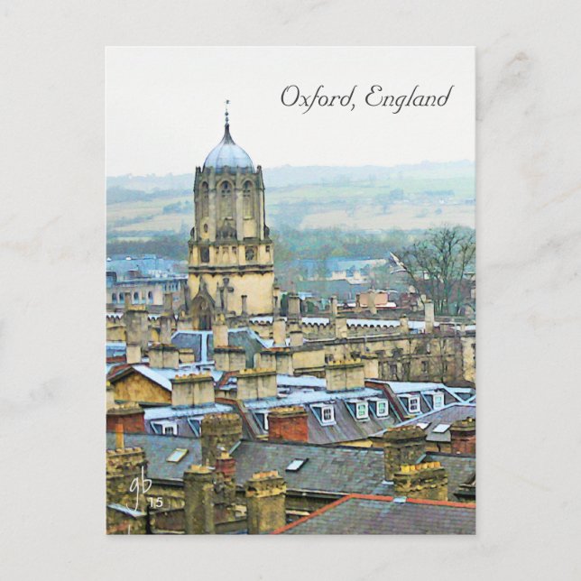 Fantastic View, Oxford, England, Tak Top #2 Vykort (Framsida)