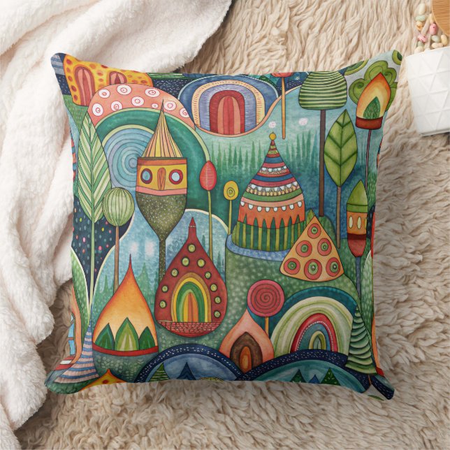 Fantastic World  designer cushion Kudde (Filt)