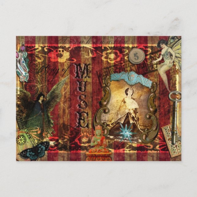 Fantastical City of Muse Postcard Vykort (Framsida)