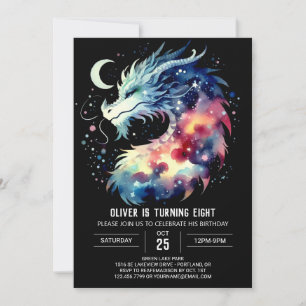 Fantastical Dragon Birthday Children Inbjudningar