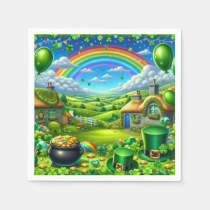 Fantastical St Patick's Day Landcape Party Pappersservett