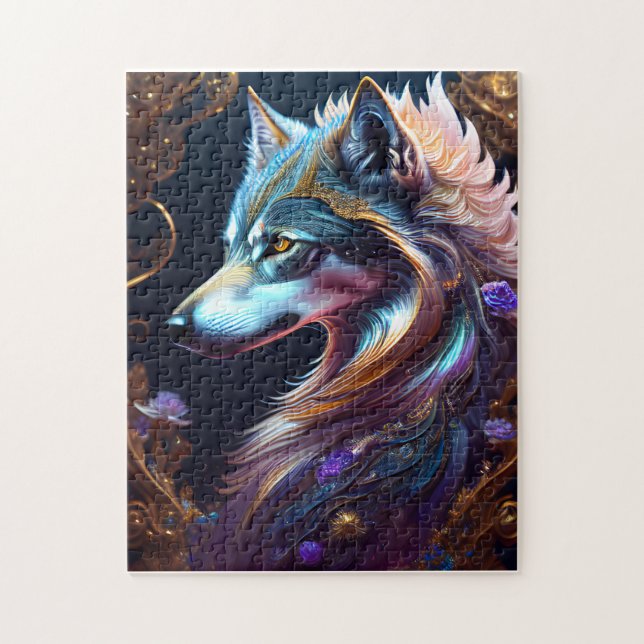 Fantastical Starry Varg Pussel (Vertikal)