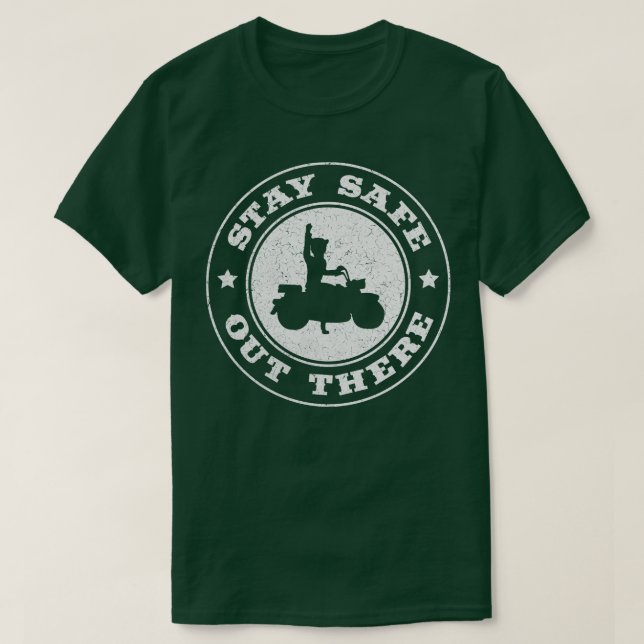 FantasticFox Motorcle Stanna Säkert där ute T Shirt (Design framsida)