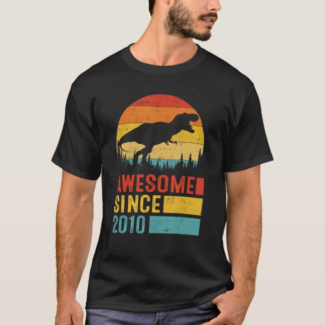 Fantastisk 12:e födelsedag sedan 2010 Saurus Rex D T Shirt (Framsida)