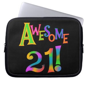 Fantastisk 21 T-tröjor och presenter på födelsedag Laptop Sleeve