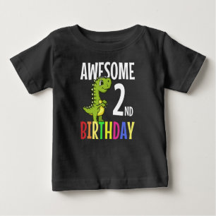 Fantastisk 2:a födelsedagen: Dinosaur Kids Funny G T Shirt
