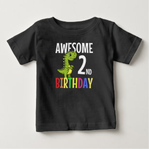 Fantastisk 2:a födelsedagen: Dinosaur Kids Funny T Shirt