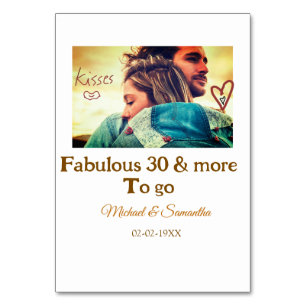 Fantastisk 30-årsjubileum lägg till namn foto datu bordsnummer