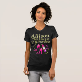 FANTASTISK 30ÅRS FÖDELSEDAG DIVA PERSONLIG T SHIRT