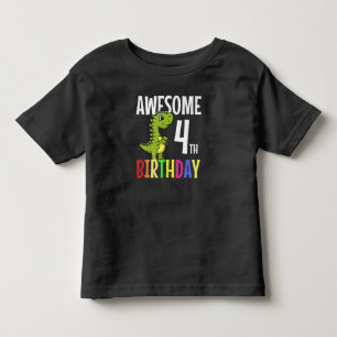 Fantastisk 4e födelsedagen: Dinosaur Kids Funny G T Shirt