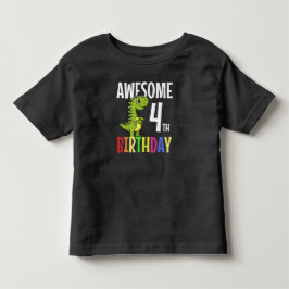 Fantastisk 4e födelsedagen: Dinosaur Kids Funny Gi T Shirt