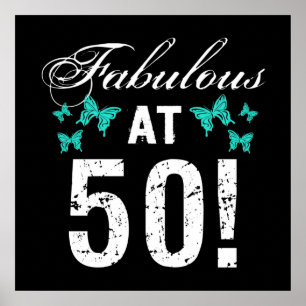 Fantastisk 50-årsdag för henne poster