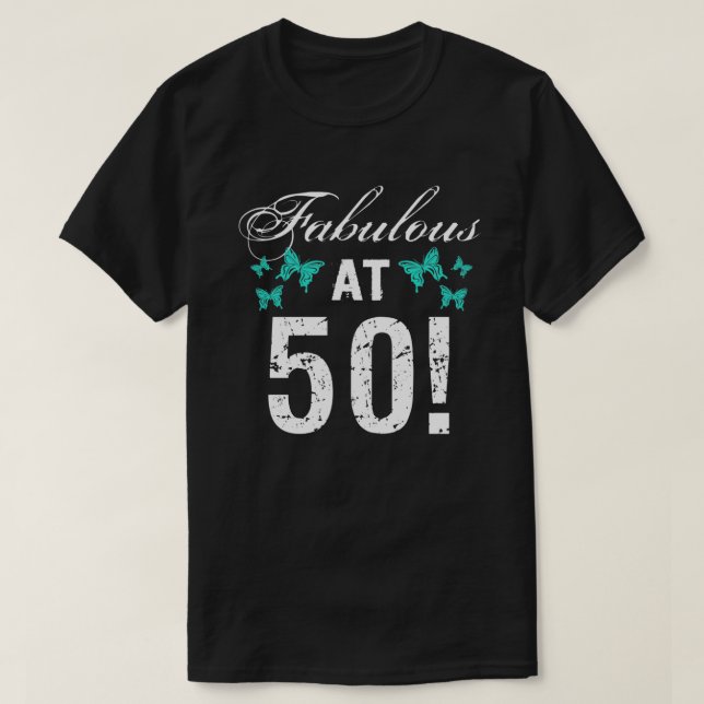 Fantastisk 50-årsdag för henne t shirt (Design framsida)