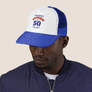 FANTASTISK 50 BLUE-födelsedag Keps