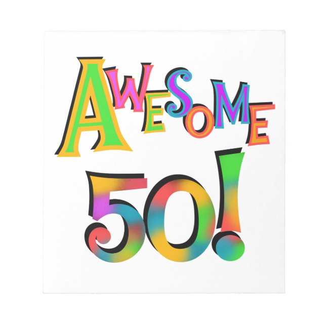 Fantastisk 50 födelsedagT-tröja och gåvor Anteckningsblock (Framsida)