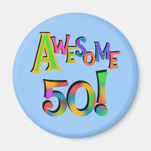 Fantastisk 50 födelsedagT-tröja och gåvor Magnet