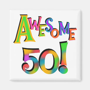 Fantastisk 50 födelsedagT-tröja och gåvor Magnet