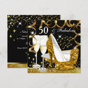 Fantastisk 50 glittrande guld klack glitter glam f inbjudningar