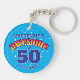 FANTASTISK 50 Ljust BLUE-födelsedag