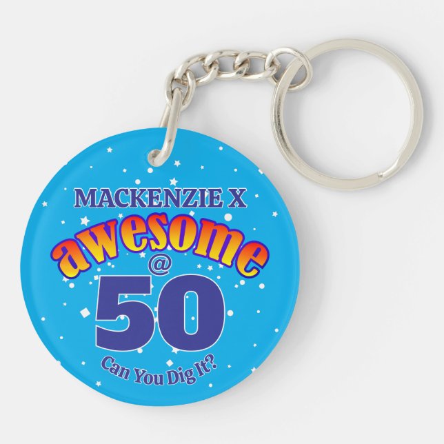 FANTASTISK 50 Ljust BLUE-födelsedag (Baksidan)