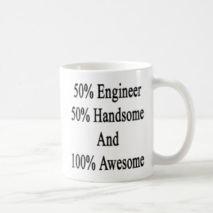 Fantastisk 50 och 100 stilig ingenjör för 50 kaffemugg