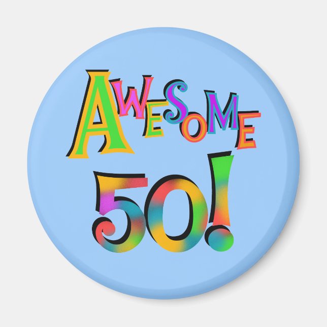 Fantastisk 50 T-tröjor och presenter på födelsedag Magnet (Framsidan)