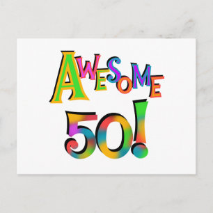 Fantastisk 50 T-tröjor och presenter på födelsedag Vykort