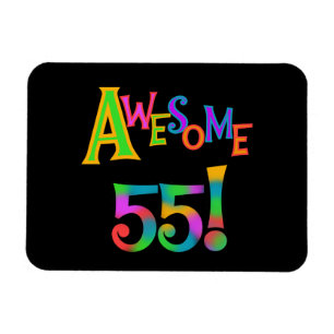 Fantastisk 55 T-tröjor och presenter på födelsedag Magnet