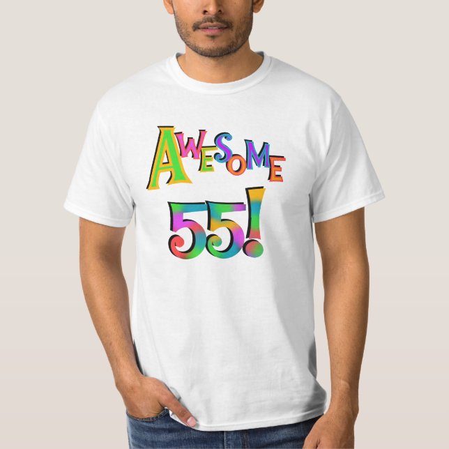 Fantastisk 55 T-tröjor och presenter på födelsedag Tee (Framsida)