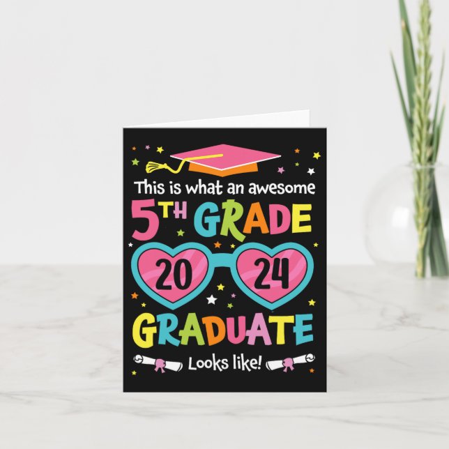Fantastisk 5:e Klass Student liknar klass 2024 G Kort (Framsida)