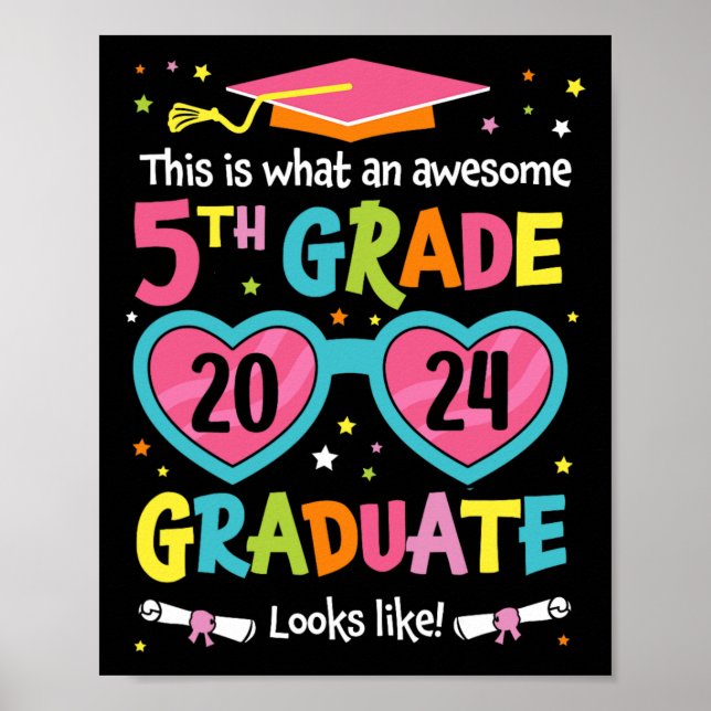 Fantastisk 5:e Klass Student liknar klass 2024 G Poster (Framsidan)
