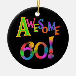 Fantastisk 60 T-tröjor och presenter på födelsedag Julgransprydnad Keramik