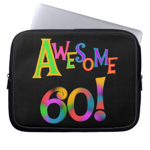 Fantastisk 60 T-tröjor och presenter på födelsedag Laptop Sleeve