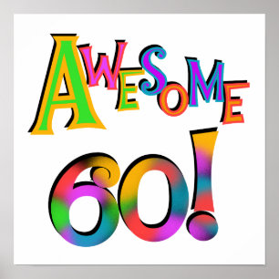 Fantastisk 60 T-tröjor och presenter på födelsedag Poster