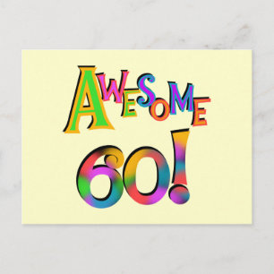 Fantastisk 60 T-tröjor och presenter på födelsedag Vykort
