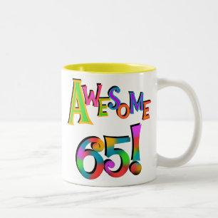 Fantastisk 65 födelsedagTshirts och gåvor Två-Tonad Mugg