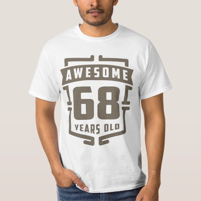 Fantastisk 68 år gammal t-shirt (Framsida)