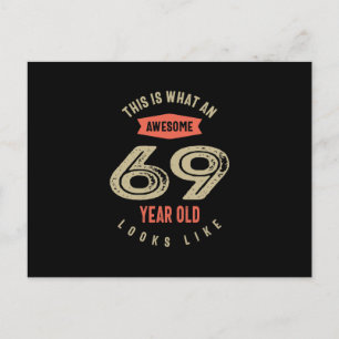 Fantastisk 69-årspresent Rolig 69-årsdag Vykort