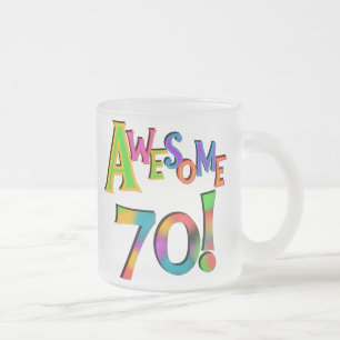 Fantastisk 70 födelsedagT-tröja och gåvor Frostad Glasmugg