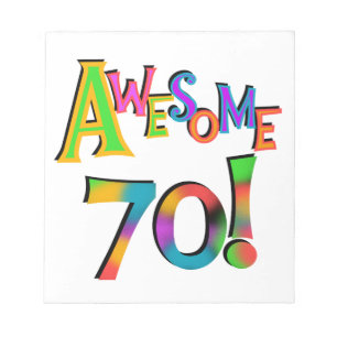Fantastisk 70 T-tröjor och presenter på födelsedag Anteckningsblock