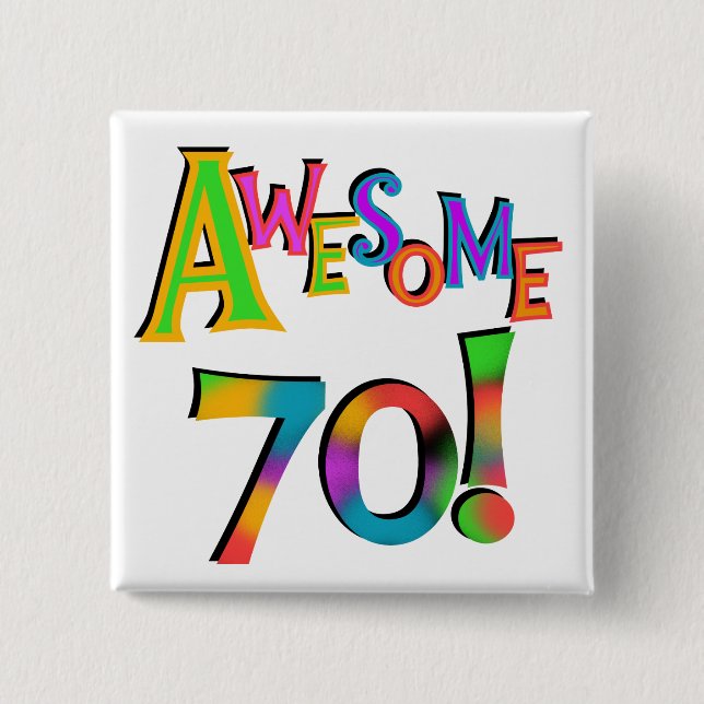 Fantastisk 70 T-tröjor och presenter på födelsedag Knapp (Framsida)