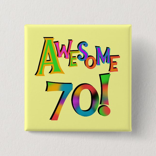 Fantastisk 70 T-tröjor och presenter på födelsedag Knapp (Framsida)