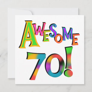 Fantastisk 70 T-tröjor och presenter på födelsedag Kort