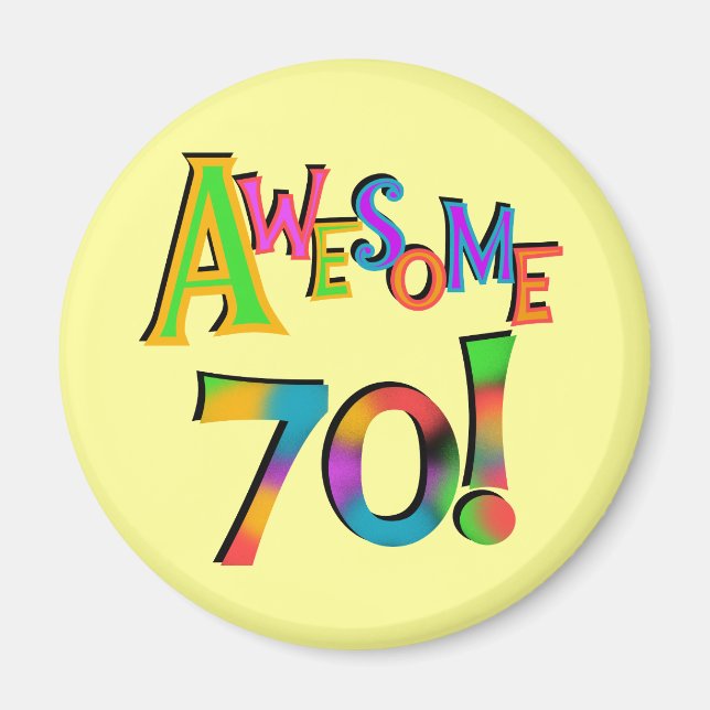 Fantastisk 70 T-tröjor och presenter på födelsedag Magnet (Framsidan)