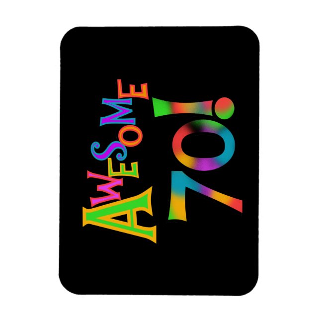 Fantastisk 70 T-tröjor och presenter på födelsedag Magnet (Vertikal)