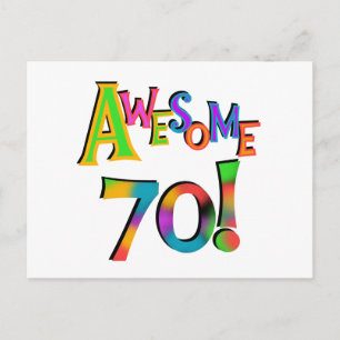 Fantastisk 70 T-tröjor och presenter på födelsedag Vykort