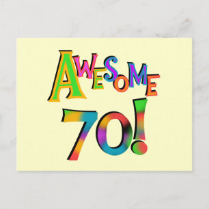 Fantastisk 70 T-tröjor och presenter på födelsedag Vykort