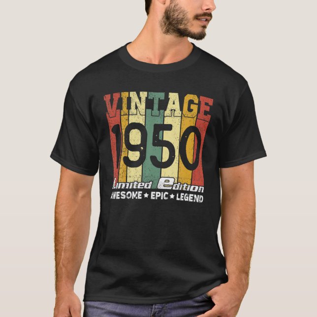 Fantastisk 71:e födelsedagspresent, född 1950 t shirt (Framsida)