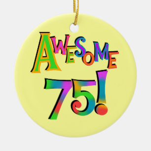 Fantastisk 75 T-tröjor och presenter på födelsedag Julgransprydnad Keramik