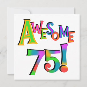 Fantastisk 75 T-tröjor och presenter på födelsedag Kort